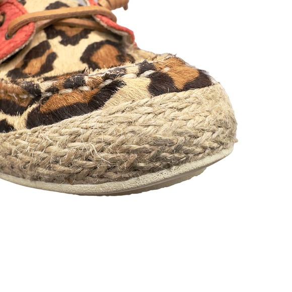 Sam Edelman | Women | Sebastian Leather Fur Leopard Slip On Boat Shoes | 6 M - Picture 11 of 13